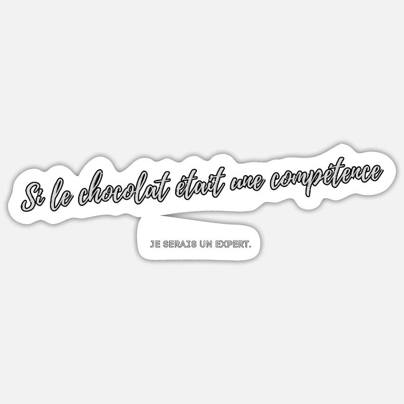 Chocolate Competence - Sticker size S (10 x 10 cm) - white matte