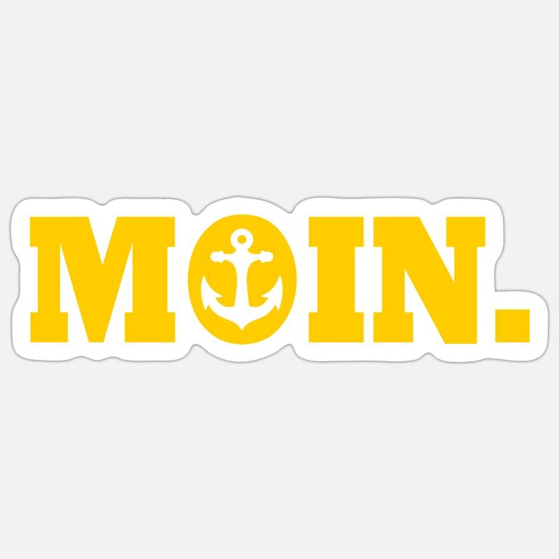 Moin - Sticker Größe S (10 x 10 cm) - Mattweiß