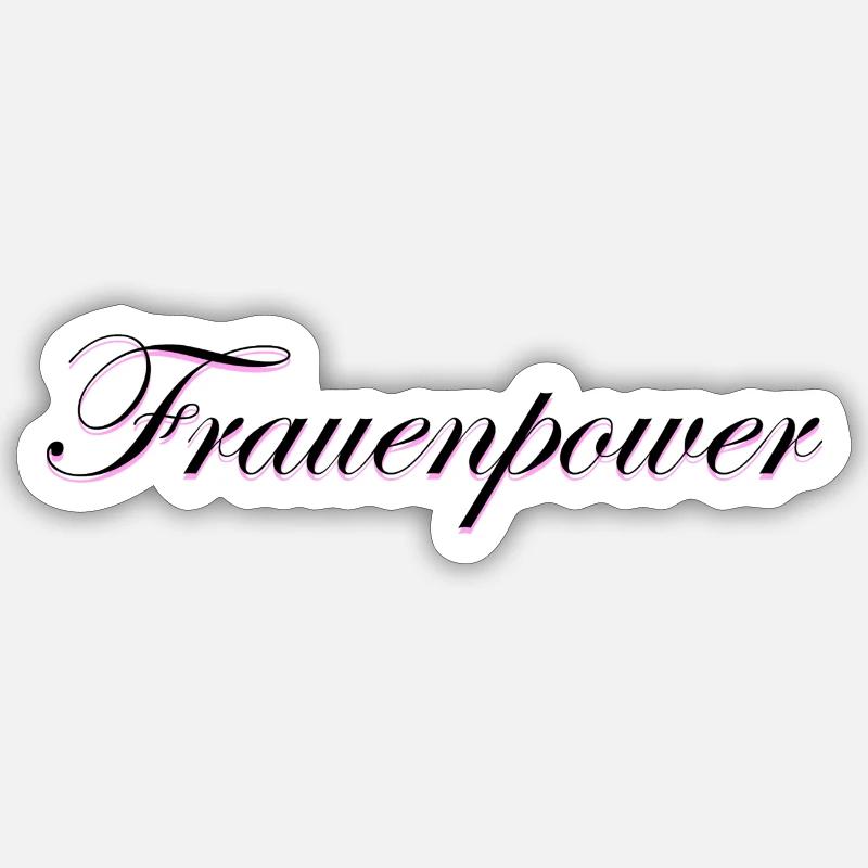 Lettrage Women’s Power - Sticker taille S (10 x 10 cm) - blanc mat