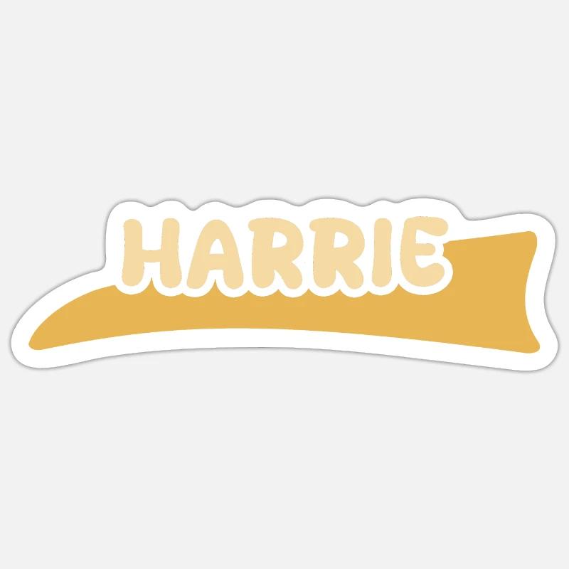 First name Harrie - Sticker size S (10 x 10 cm) - white matte