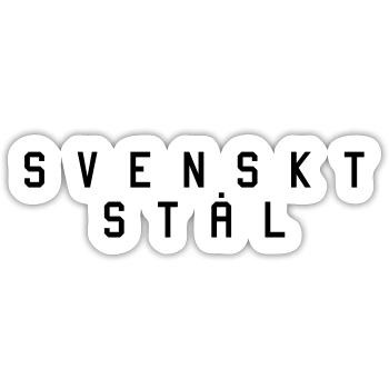 Schwedischer Stahl 1 - Sticker Größe S (10 x 10 cm) - Mattweiß - Vorne