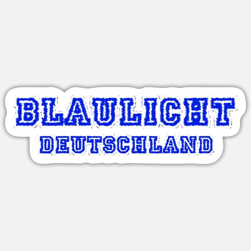 Blue light Germany blurred Sticker size S (10 x 10 cm)