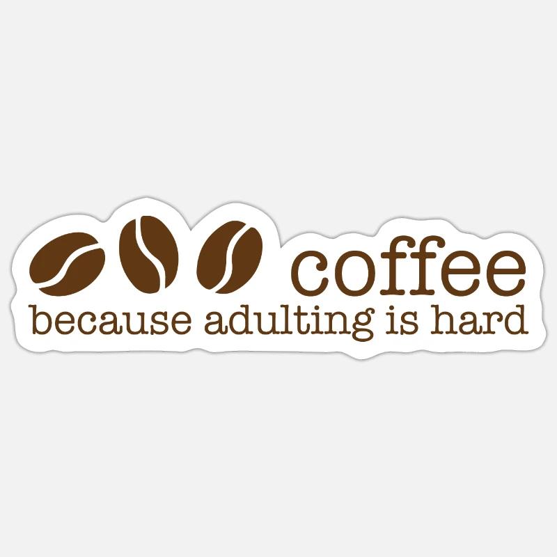 Coffee, please! - Sticker size S (10 x 10 cm) - white matte