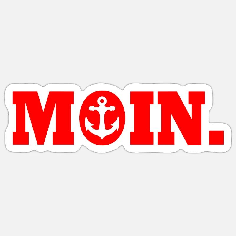 Moin - Sticker Größe S (10 x 10 cm) - Mattweiß