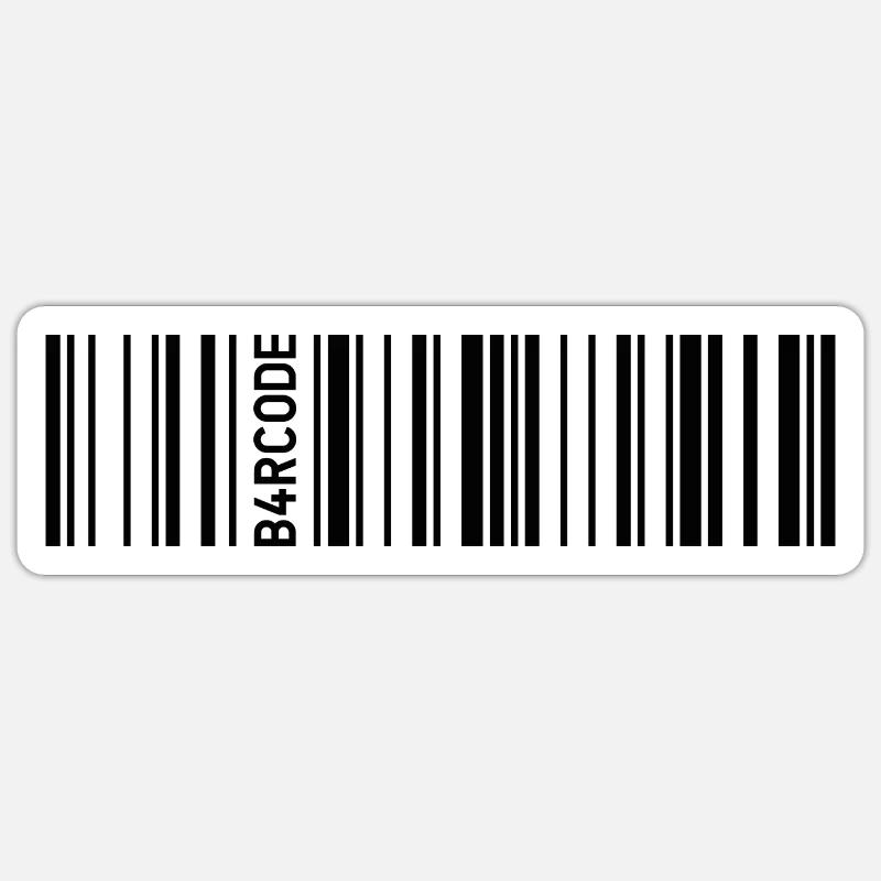 B4RCODE. Noir compact Sticker taille S (10 x 10 cm)