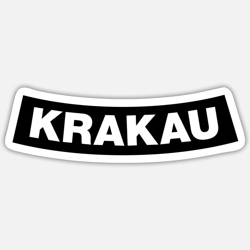 Krakau Chapter Element 1C (JGA MC-Rocker-Style) - Sticker Größe S (10 x 10 cm) - Mattweiß