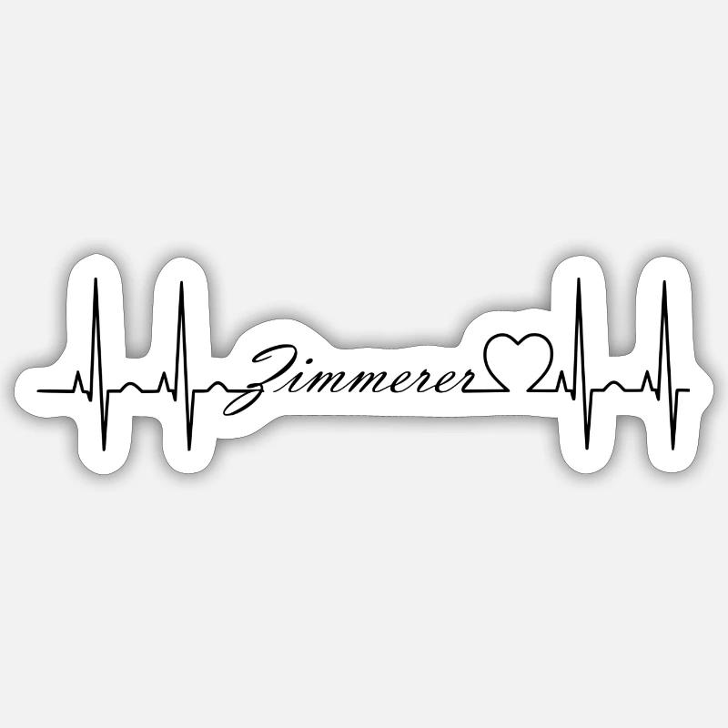 Charpentier - Sticker taille S (10 x 10 cm) - blanc mat