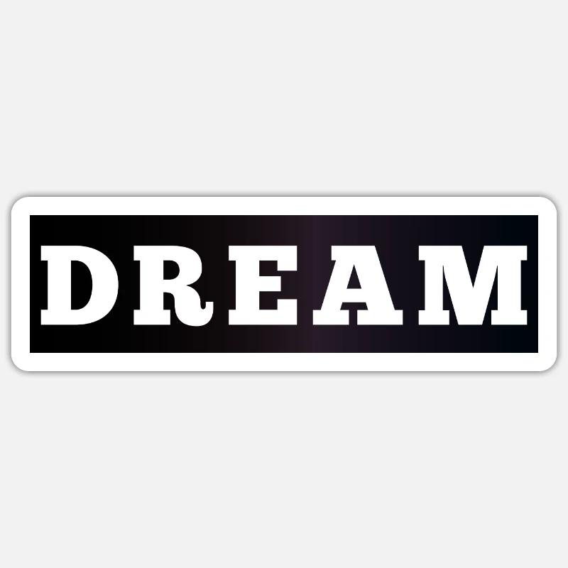 DREAM 5 - Sticker size S (10 x 10 cm) - white matte