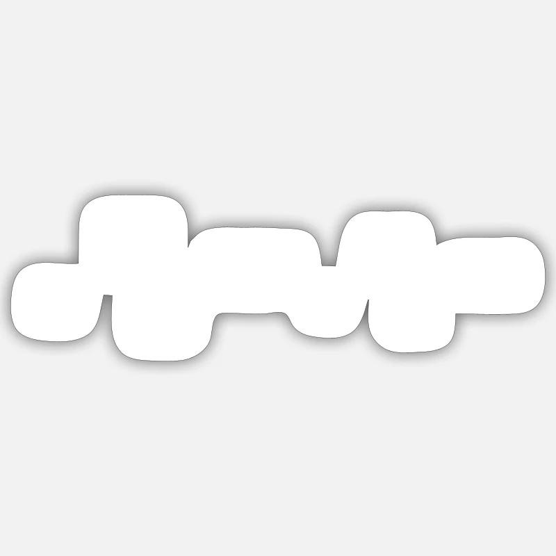 Square Square Shape Pattern - Sticker size S (10 x 10 cm) - white matte