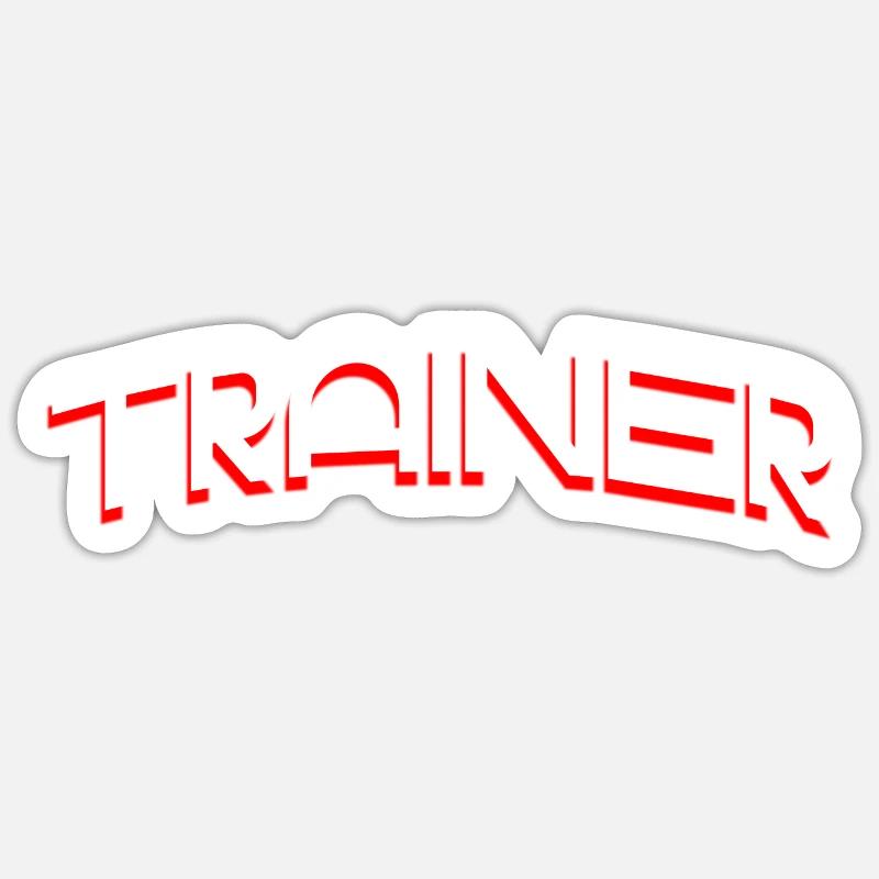 TRAINER - Sticker Größe S (10 x 10 cm) - Mattweiß