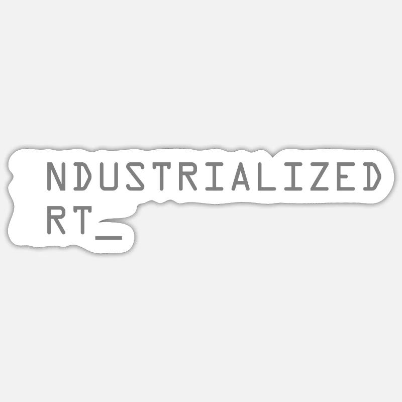 Industrialized Art - Artificial Intelligence - Sticker size S (10 x 10 cm) - white matte