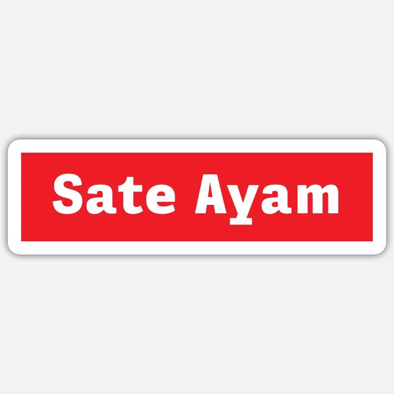 Sate Ayam Sticker Größe S (10 x 10 cm)