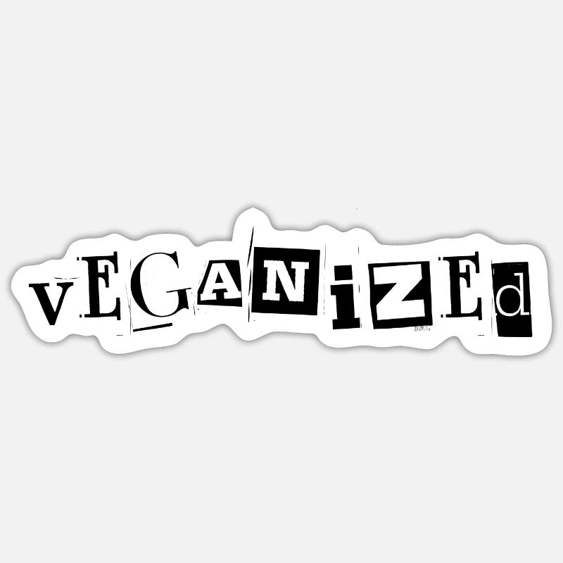 Veganized Statement: Newspaper Snippet Design Sticker size S (10 x 10 cm)