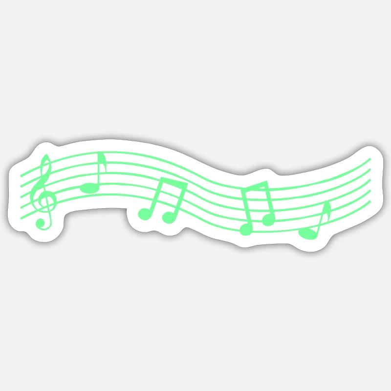 musicnote - Sticker size S (10 x 10 cm) - white matte