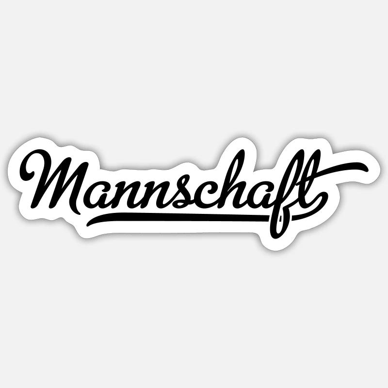 Mannschaft - Sticker Größe S (10 x 10 cm) - Mattweiß