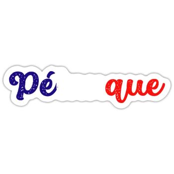 Petanque, pour joueur de boules - Sticker taille S (10 x 10 cm) - blanc mat - Devant