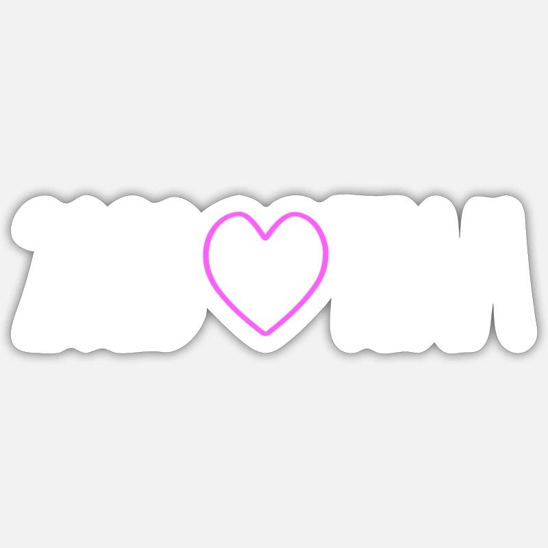 Cœur d’équipe 2023 - Sticker taille S (10 x 10 cm) - blanc mat