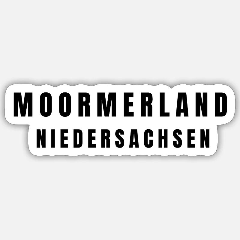 Moormerland Basse-Saxe - Sticker taille S (10 x 10 cm) - blanc mat