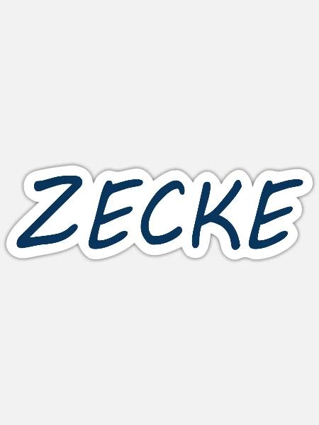 ZECKE - Sticker Größe S (10 x 10 cm) - Mattweiß