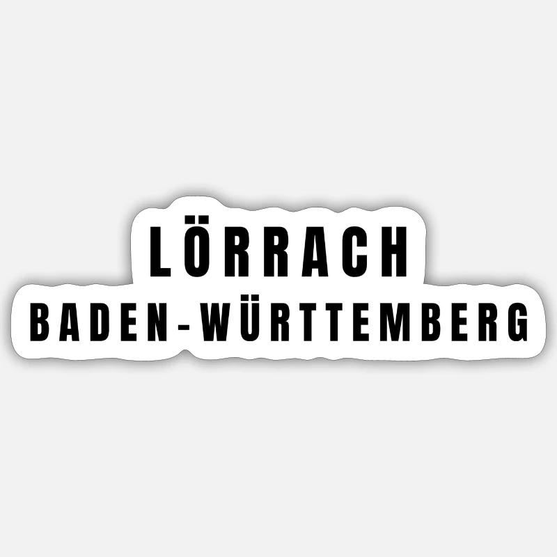 Lörrach Baden-Württemberg - Sticker Größe S (10 x 10 cm) - Mattweiß