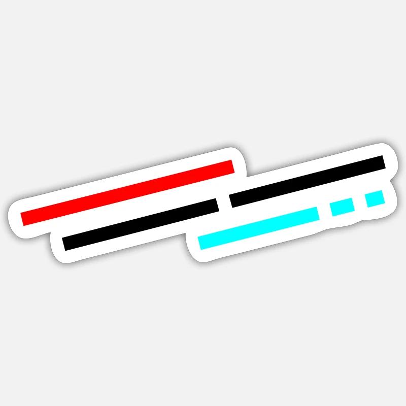 Colors Stripes Vector - Diagonal Sticker size S (10 x 10 cm)