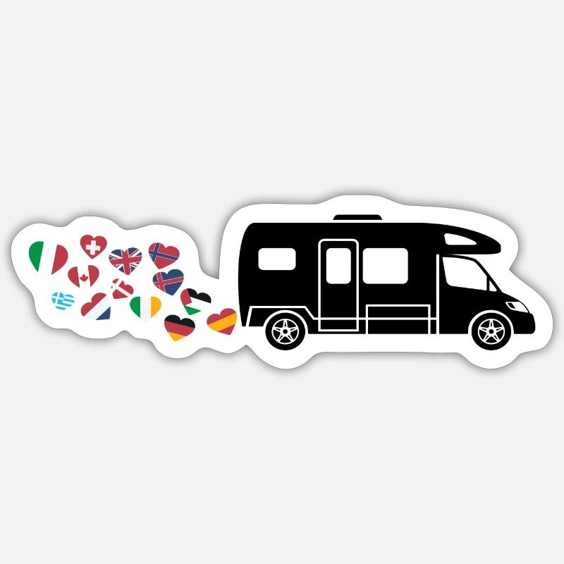 Streamlined Road trip lover - Sticker size S (10 x 10 cm) - white matte