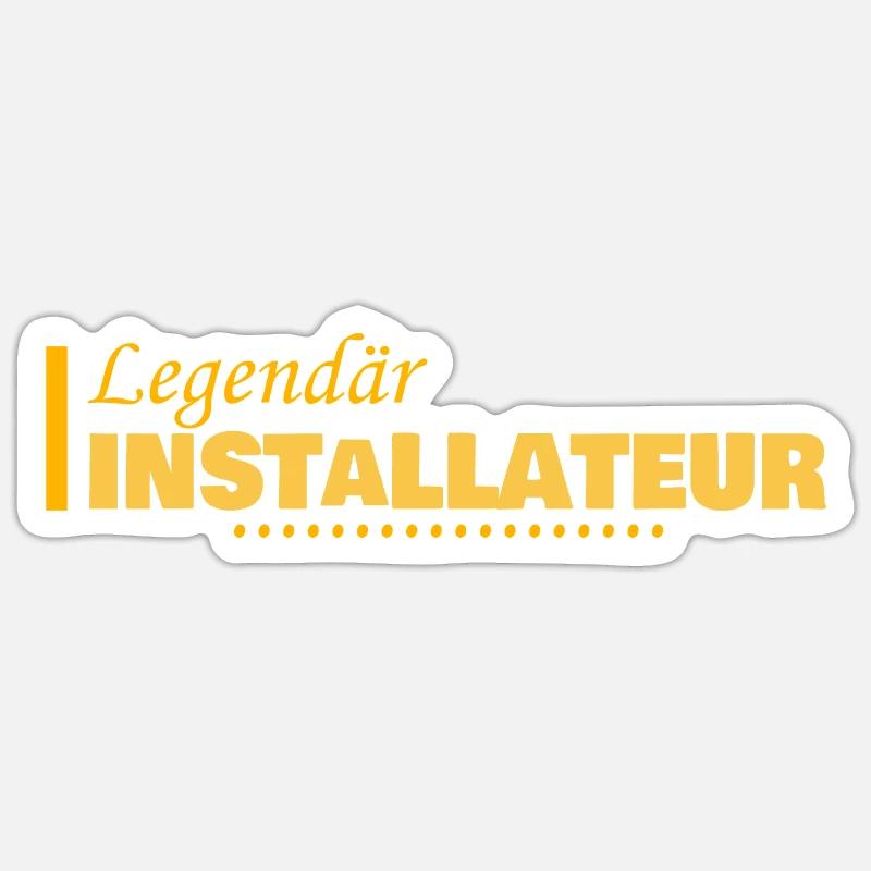 Profession Plombier - Sticker taille S (10 x 10 cm) - blanc mat