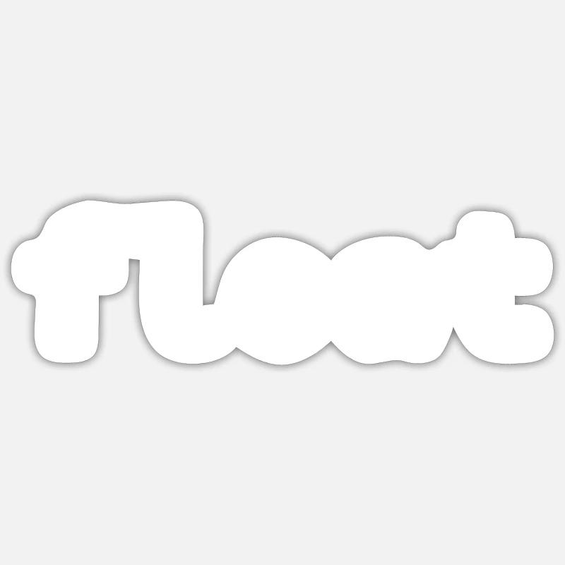 Float White - Sticker Größe S (10 x 10 cm) - Mattweiß