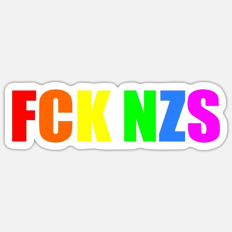 Fck nzs - Sticker size S (10 x 10 cm) - white matte