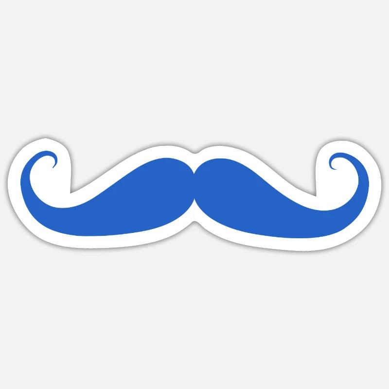 Prostatakrebs Bewusstsein Schnurrbart Sticker Größe S (10 x 10 cm)