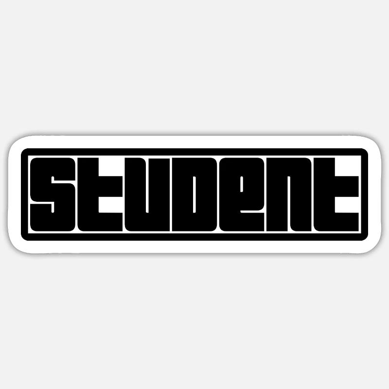 Student Logo - Sticker Größe S (10 x 10 cm) - Mattweiß