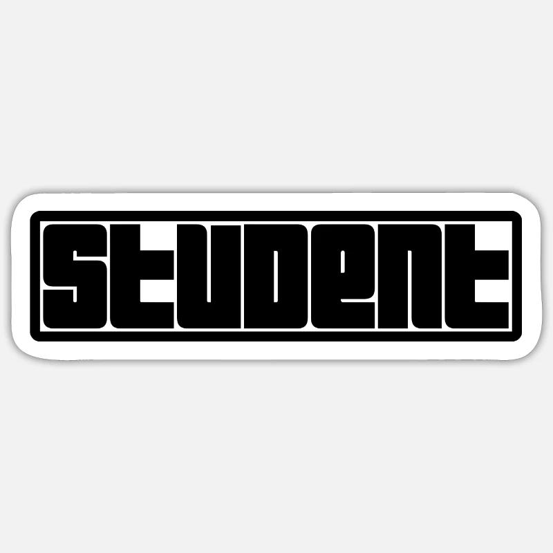 Logo de l’étudiant - Sticker taille S (10 x 10 cm) - blanc mat
