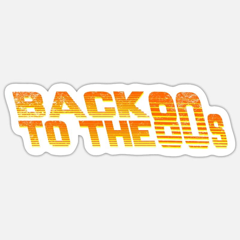 Take Me Back to 80's - Sticker Größe S (10 x 10 cm) - Mattweiß