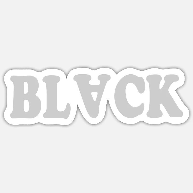 NOIR - Sticker taille S (10 x 10 cm) - blanc mat