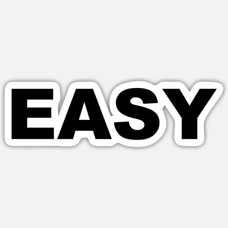 FACILE - Sticker taille S (10 x 10 cm) - blanc mat