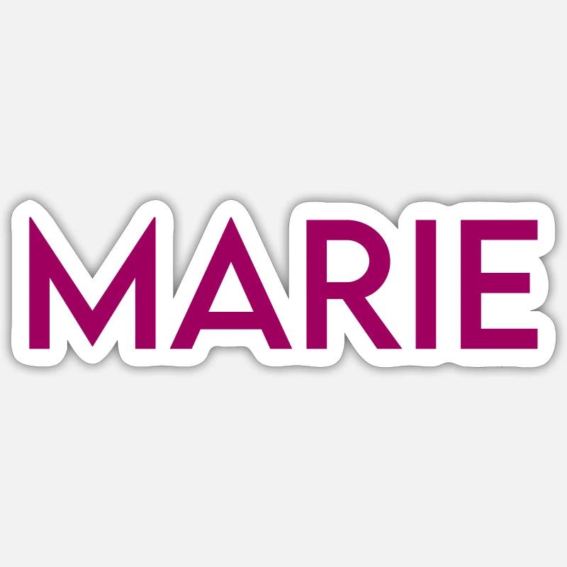 Marie First Name Gift - Sticker size S (10 x 10 cm) - white matte