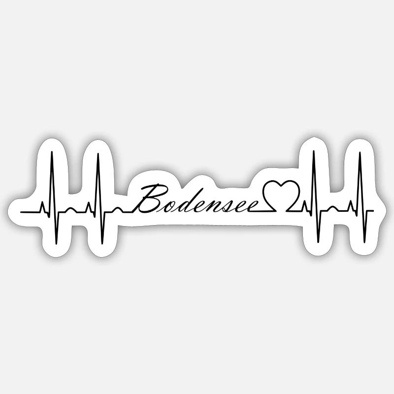 Lac de Constance - Sticker taille S (10 x 10 cm) - blanc mat