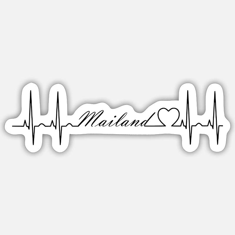 Mailand - Sticker Größe S (10 x 10 cm) - Mattweiß