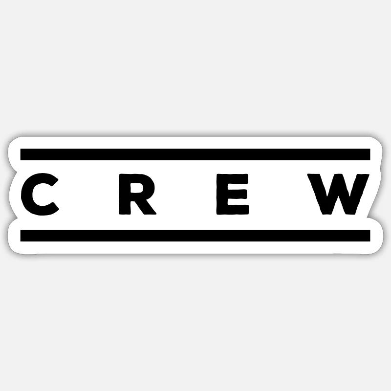 crew - Sticker size S (10 x 10 cm) - white matte