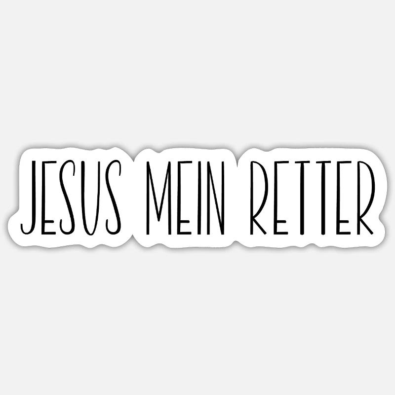 Jesus my Savior - Sticker size S (10 x 10 cm) - white matte