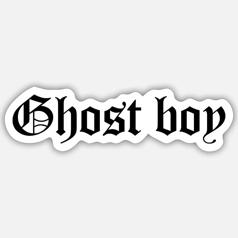 Ghost Boy Aesthetic - Sticker Größe S (10 x 10 cm) - Mattweiß
