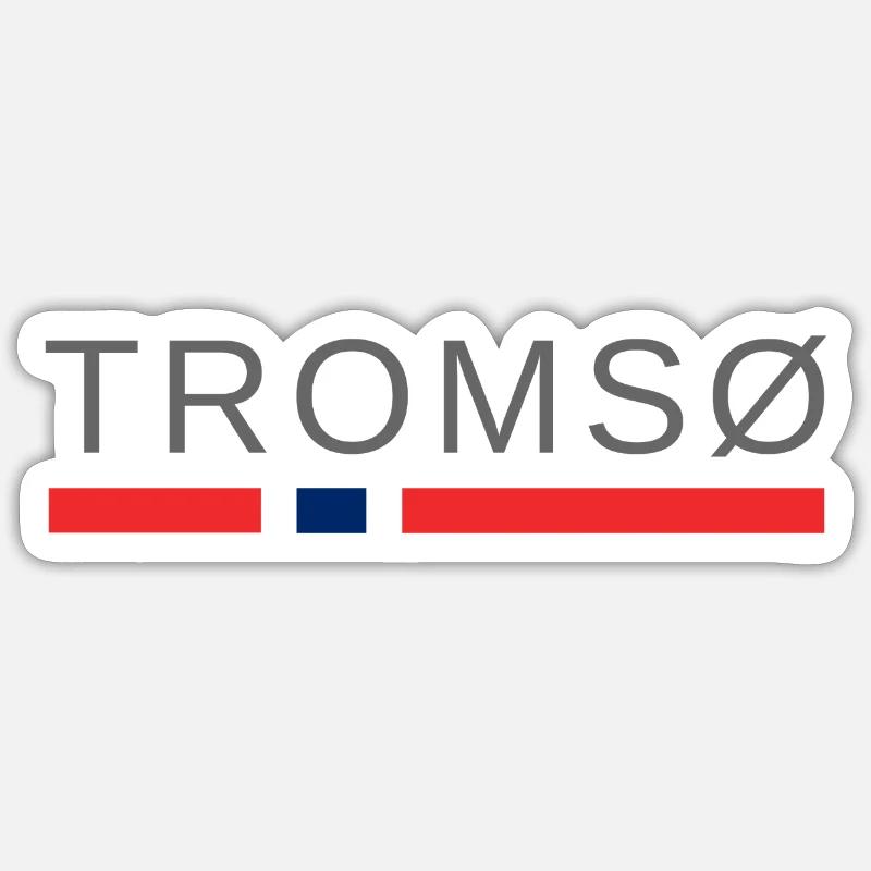 Tromso Norway - Sticker size S (10 x 10 cm) - white matte