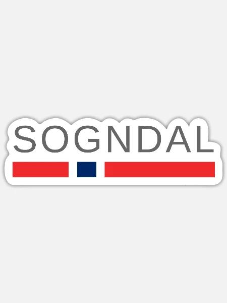 Sogndal Norwegen - Sticker Größe S (10 x 10 cm) - Mattweiß
