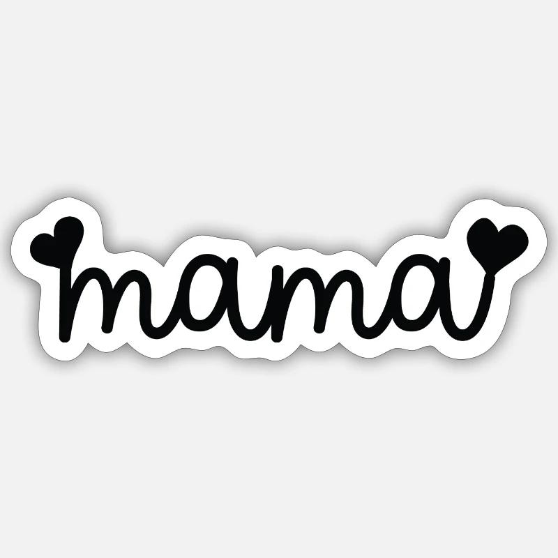 Maman - Sticker taille S (10 x 10 cm) - blanc mat