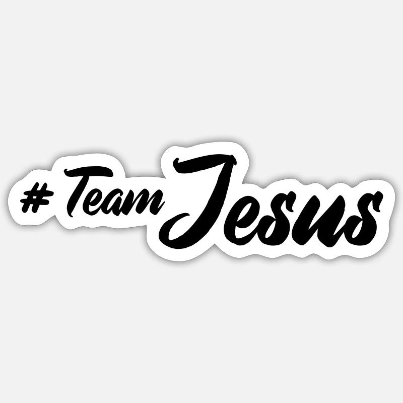 team jesus - Sticker Größe S (10 x 10 cm) - Mattweiß