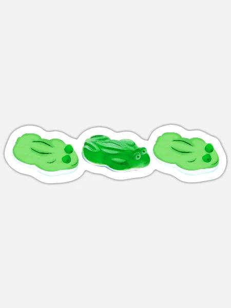 Süße Frösche gemischt - Sticker Größe S (10 x 10 cm) - Mattweiß