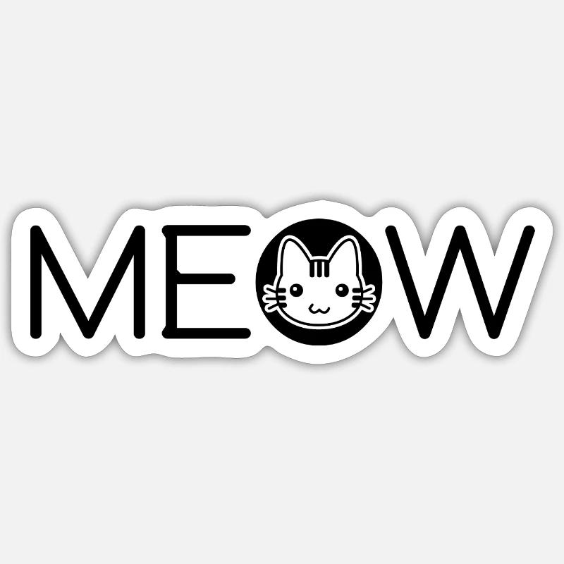 Meow Sticker size S (10 x 10 cm)