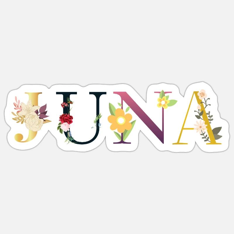 Juna - Sticker taille S (10 x 10 cm) - blanc mat