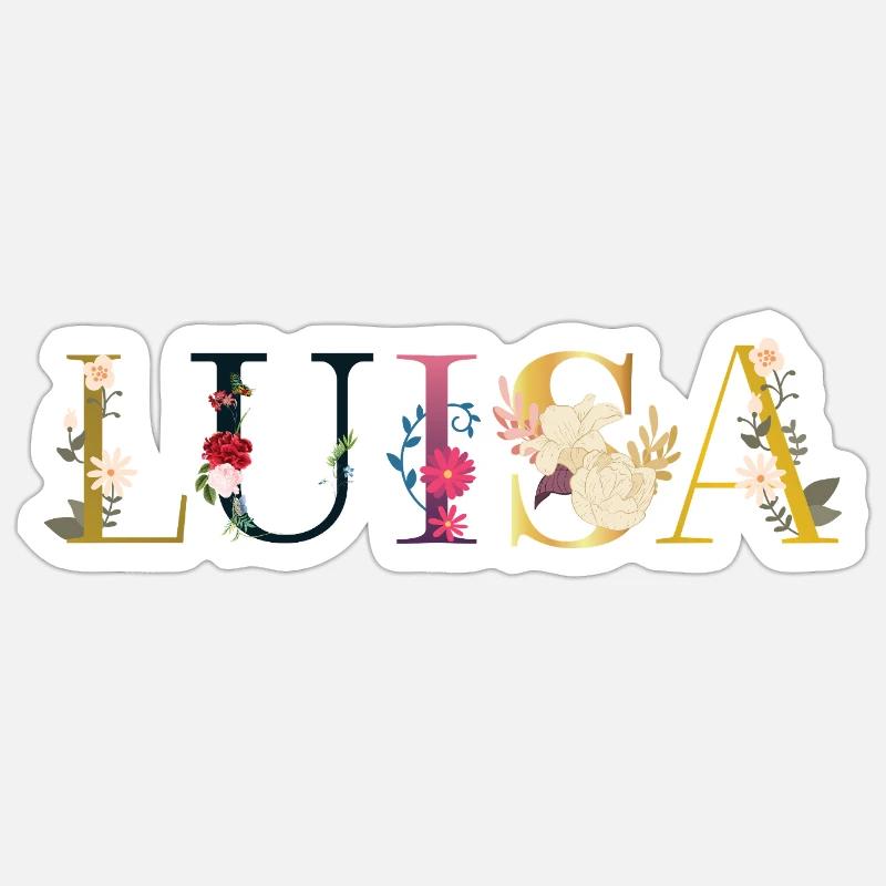 Luisa - Sticker taille S (10 x 10 cm) - blanc mat