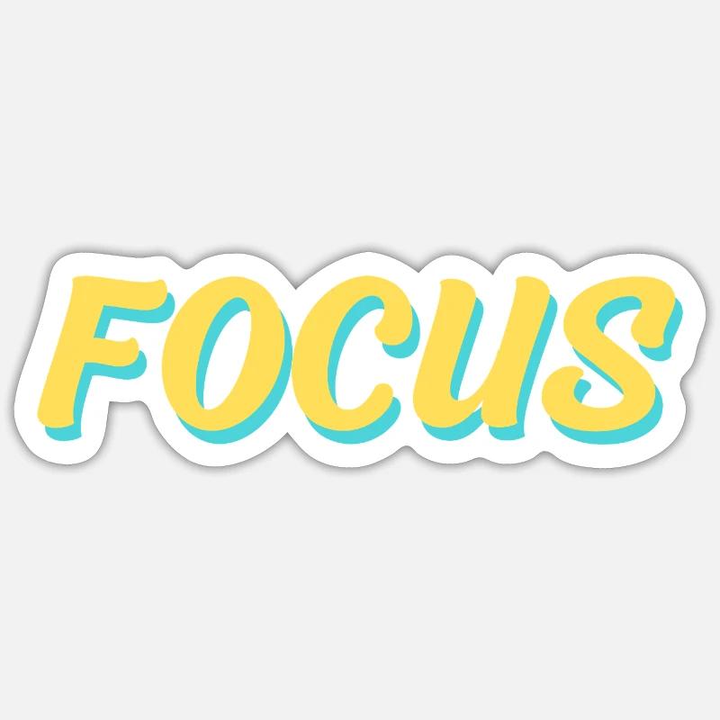Large Focus - Sticker taille S (10 x 10 cm) - blanc mat